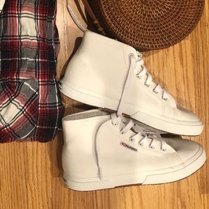 White High Top Superga's Size 6.5 NWT